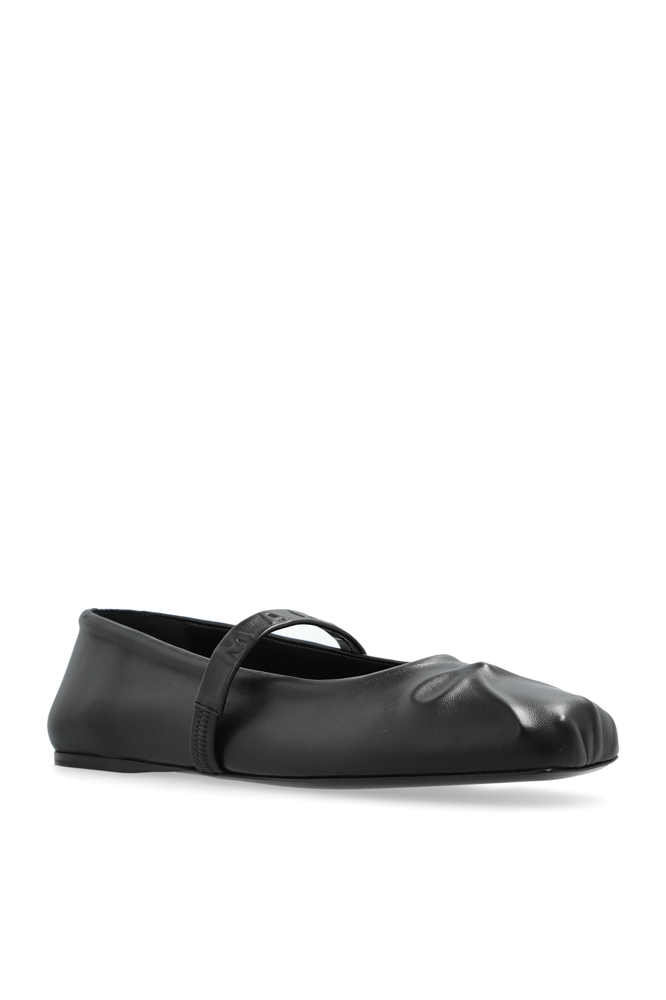 Black Leather Ballet Flats Marni - Vitkac AS
